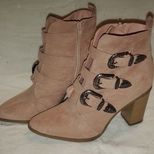 Flip My Hair Buckled Heeled Booties